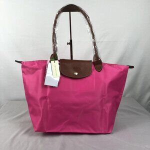 NWT Longchamp Le Pliage Original Large Shoulder Nylon Bag Tote baby Pink
